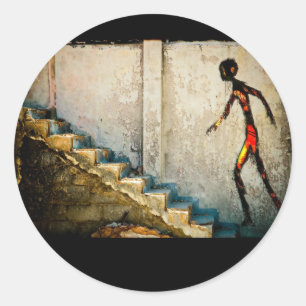 Sticker Rond destin se dirige à la maison