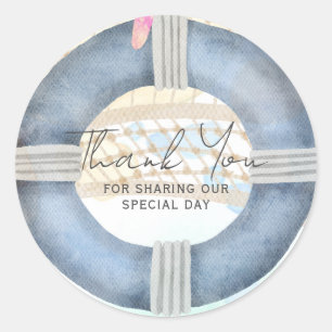 Sticker Rond Destination Beach Wedding Coastal