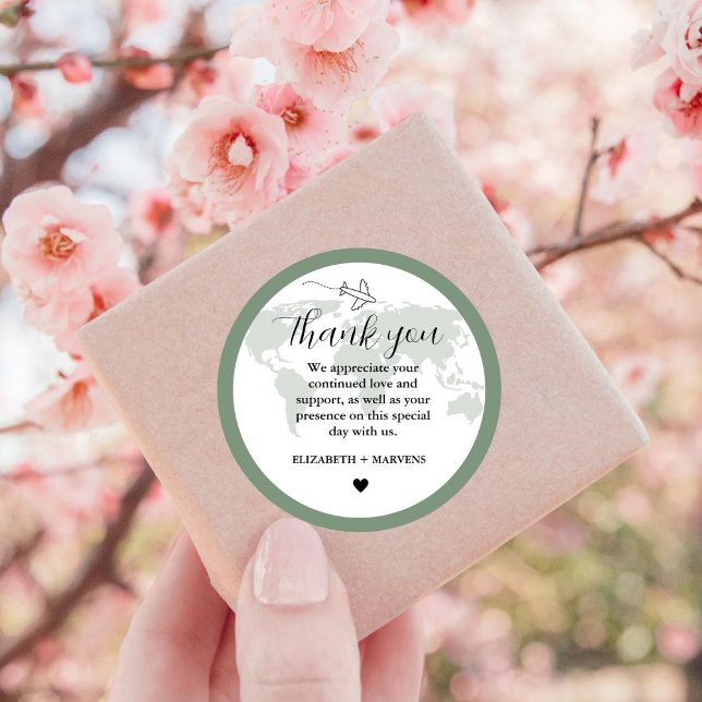 Sticker Rond Destination Voyage Thème Mariage accueil Guess bag (Créateur téléchargé)