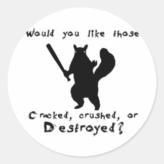 Sticker Rond destroyer écureuil