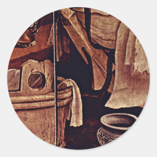 Sticker Rond Détail De La Nativité Par Grünewald Mathis Gothart