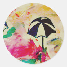 Détail de La Playa dans l'autocollant couleur comp