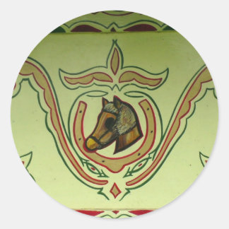 Sticker Rond Détail du wagon tzigane