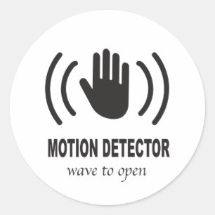 Sticker Rond Détecteur de mouvement avec icône de main