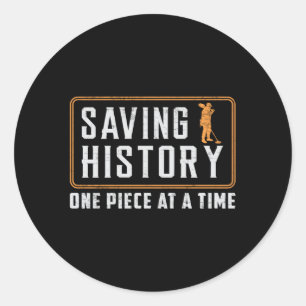 Sticker Rond Détecteur Détecteur Métal Détection Idée Cadeau