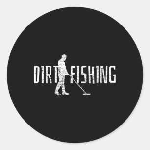 Sticker Rond Détection des détecteurs métalliques Pêche