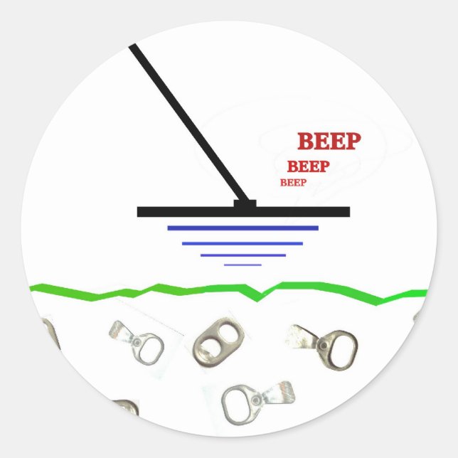 Sticker Rond Détection des métaux (Devant)