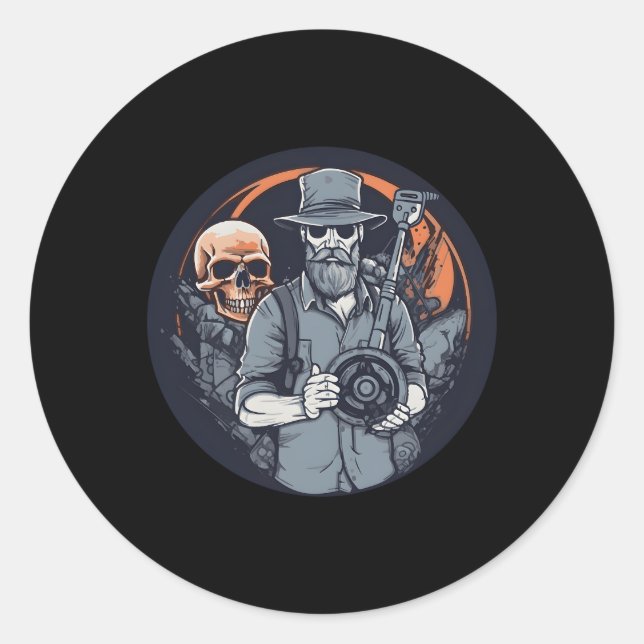 Sticker Rond Détectoristes Détecteurs-Métaux Détecteurs-Métaux  (Devant)