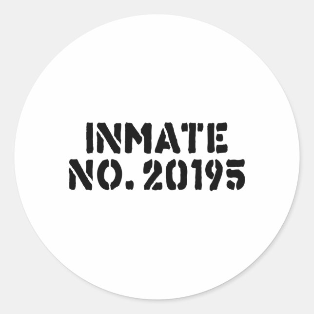Sticker Rond détenu no 20195 (Devant)