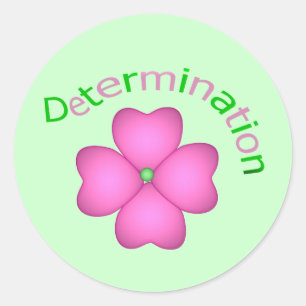 Sticker Rond Détermination inspirée de fleur