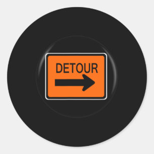 Sticker Rond Détour - Bon graphisme
