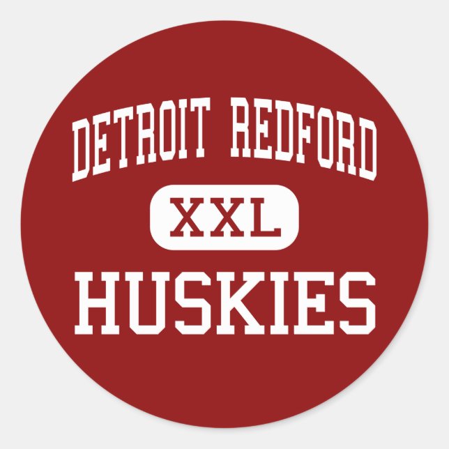 Sticker Rond Detroit Redford - Huskies - High - Detroit (Devant)