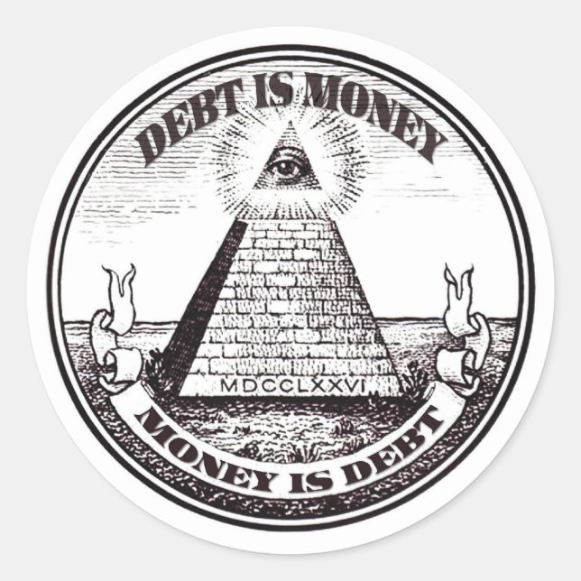 Sticker Rond dette est argent (Devant)