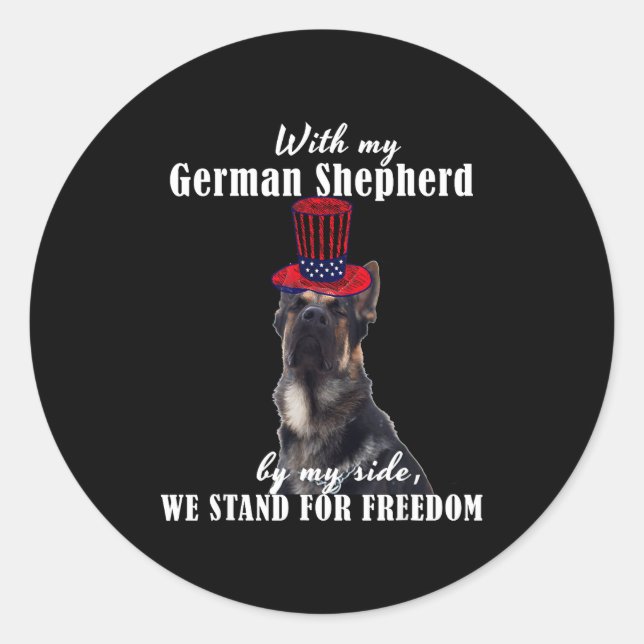 Sticker Rond Deutsch Funny American German Dogs Quotes Germany  (Devant)