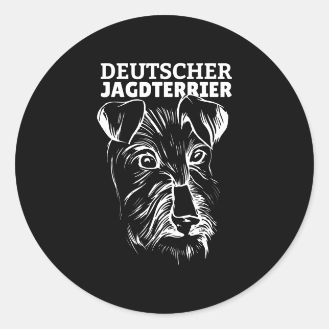 Sticker Rond Deutscher Jagdterrier (Devant)