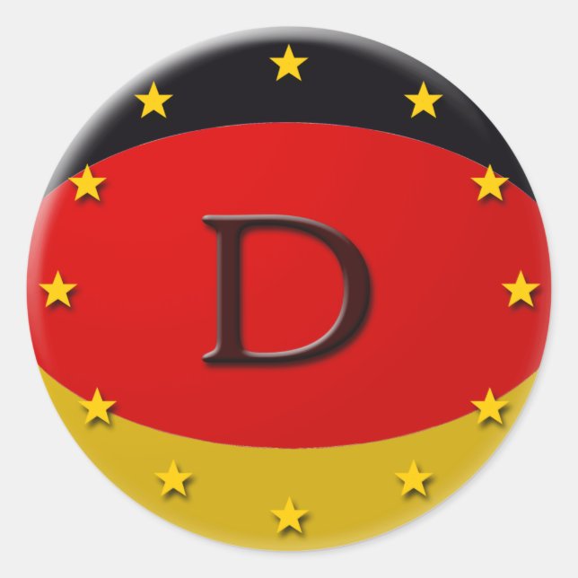 Sticker Rond deutschland (Devant)