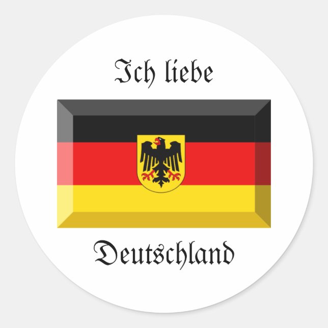 Sticker Rond Deutschland Flag Gem (Devant)