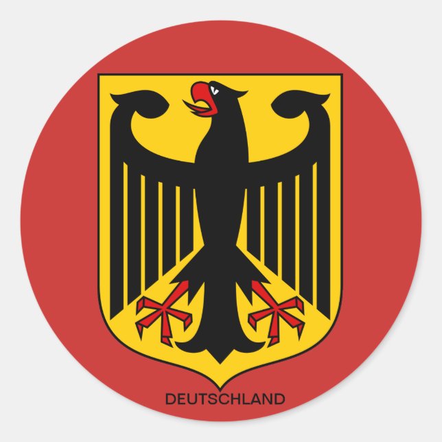 Sticker Rond Deutschland Wappen Großer Aufkleber (Devant)