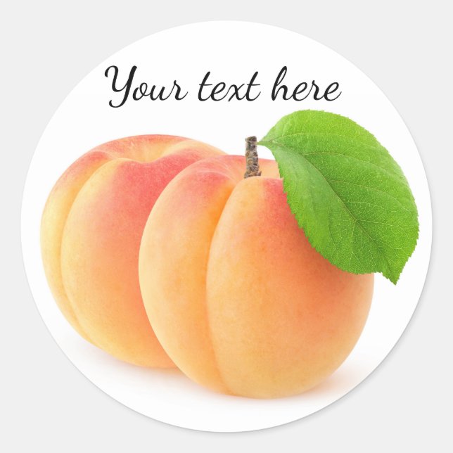 Sticker Rond Deux abricots (Devant)
