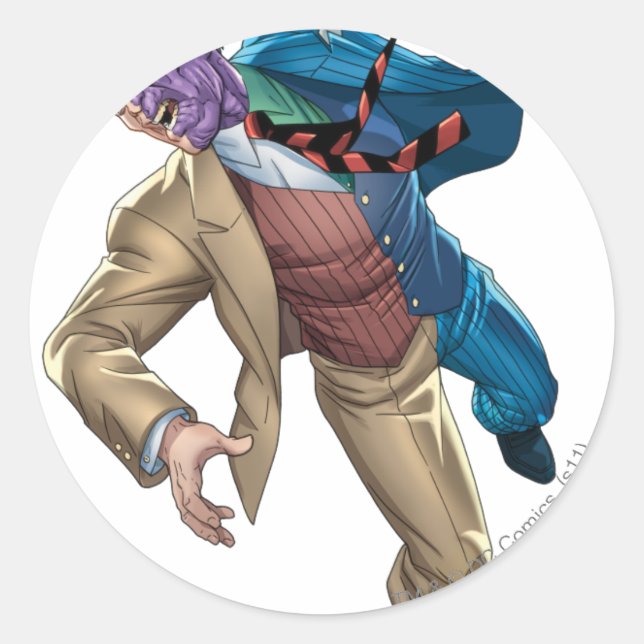 Sticker Rond Deux chutes Face (Devant)