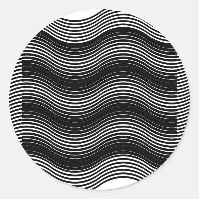 Sticker Rond Deux couches composées de courbes avec incrustatio (Devant)