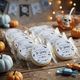 Sticker Rond Deux effrayants ! Fête d'anniversaire Halloween 2