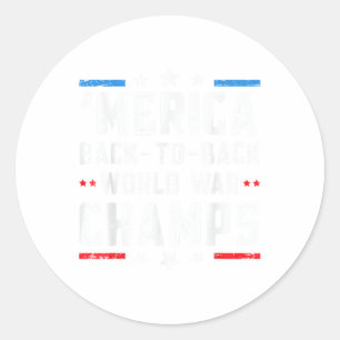 Sticker Rond Deux fois la guerre mondiale, indéfectible 4 juill
