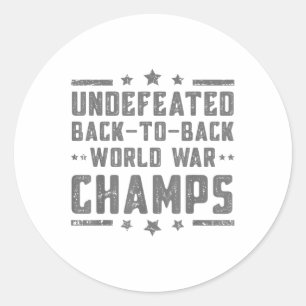 Sticker Rond Deux fois la guerre mondiale, indéfectible 4 juill