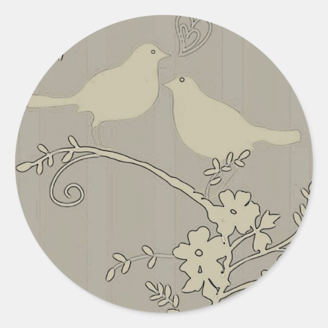 Sticker Rond Deux Inséparables ~ (Devant)