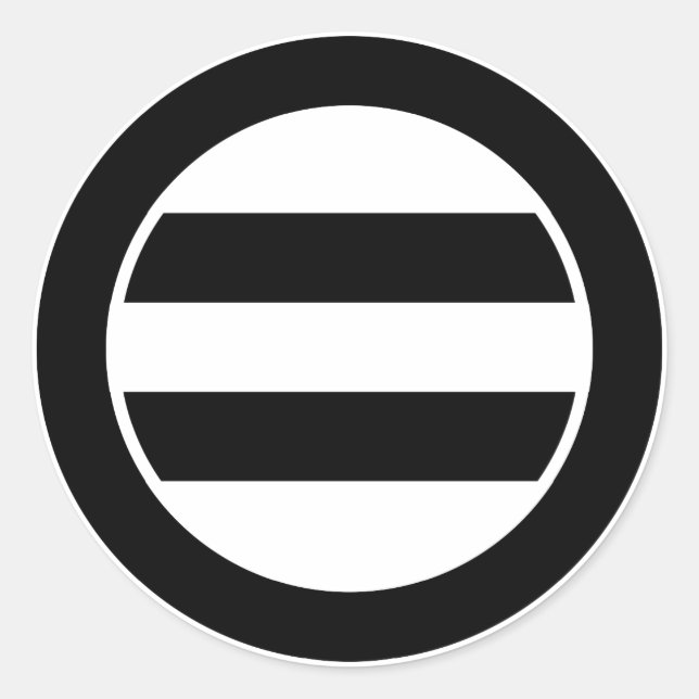 Sticker Rond Deux lignes dans un cercle (Devant)
