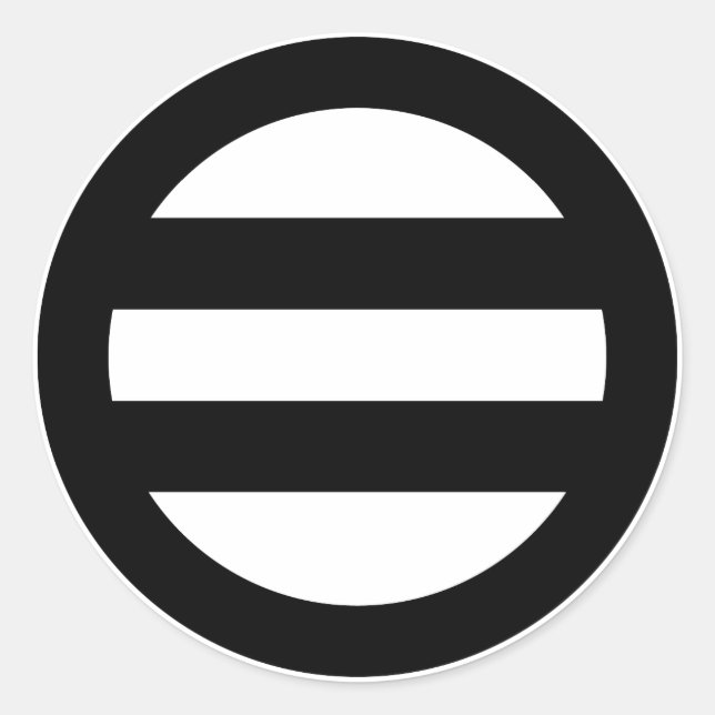 Sticker Rond Deux lignes, encerclées (Devant)