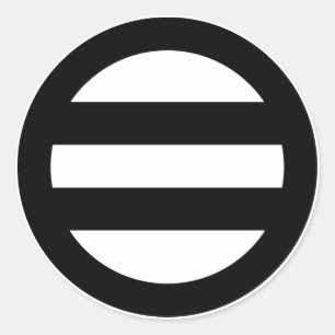 Sticker Rond Deux lignes, encerclées