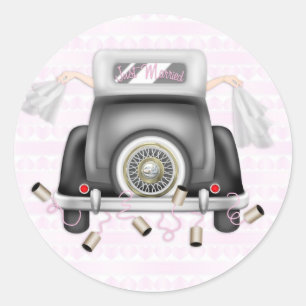 Sticker Rond Deux mariées, Mariage lesbien