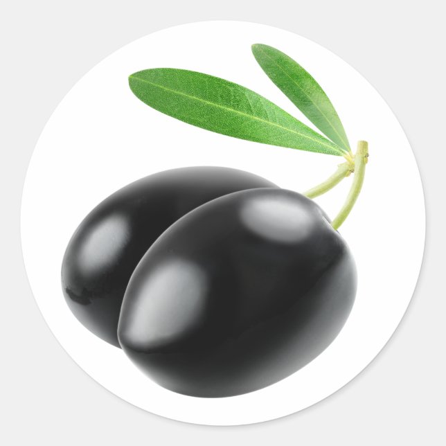 Sticker Rond Deux olives noires (Devant)