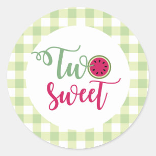 Sticker Rond Deux pastèque sucrée 2e anniversaire
