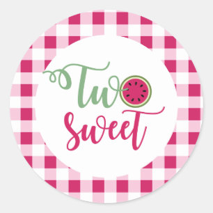 Sticker Rond Deux pastèque sucrée 2e anniversaire
