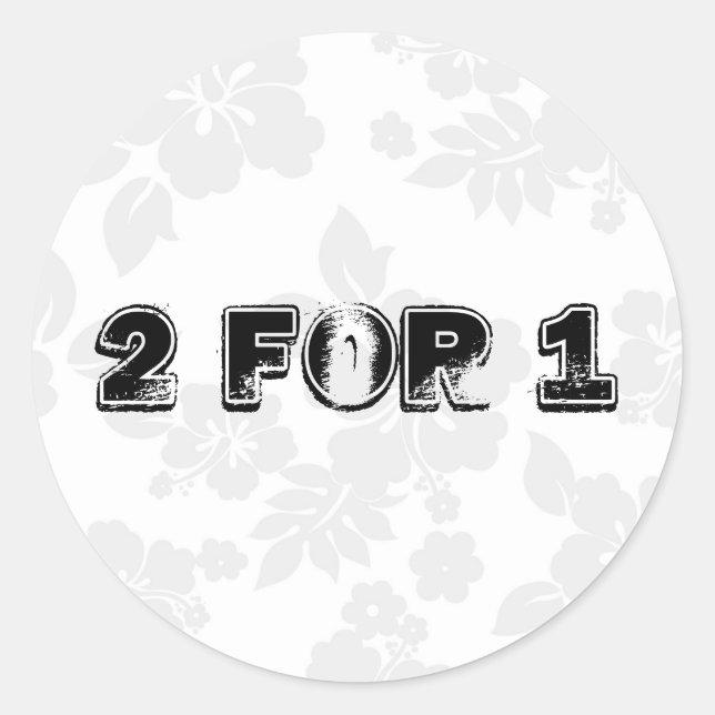 Sticker Rond Deux pour un (Devant)