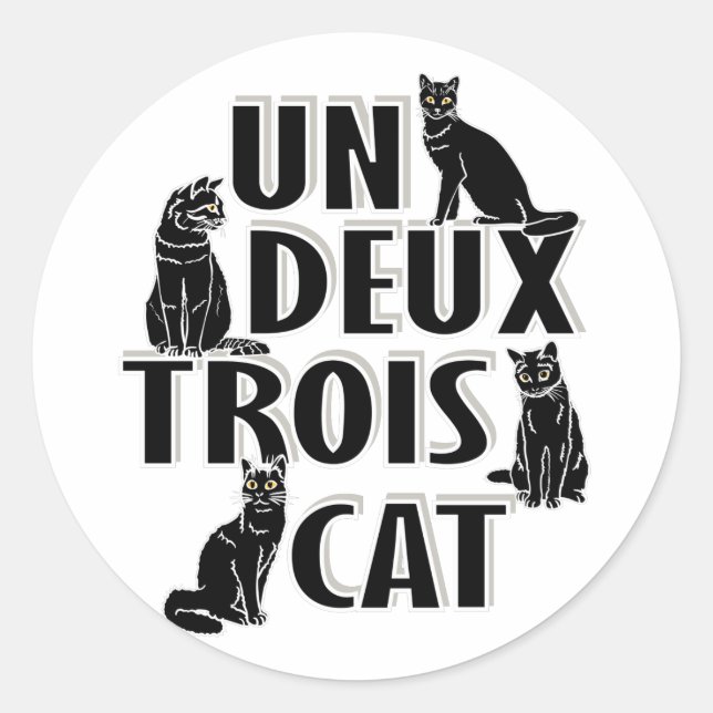 Sticker Rond Deux Trois Cat (Devant)