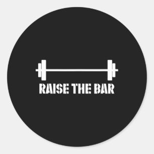 Sticker Rond Deux Vêtements Once Lever Le Bar Gym