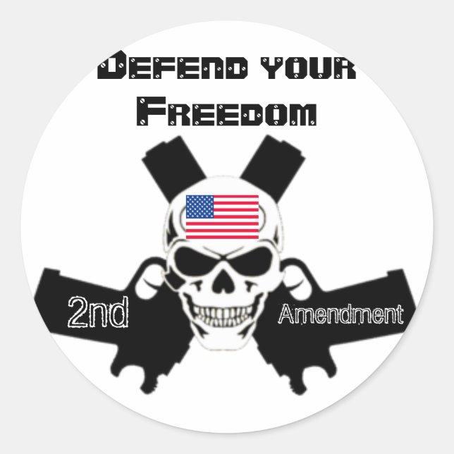 Sticker Rond deuxième amendement (Devant)