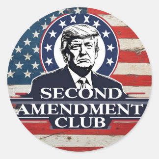 Sticker Rond Deuxième amendement de Trump