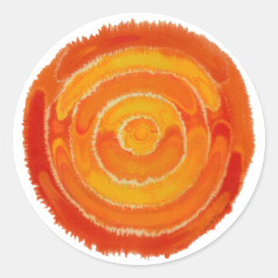 Sticker Rond Deuxième Chakra Healing Art #1