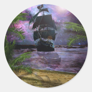 Sticker Rond Deuxième étoile à droite