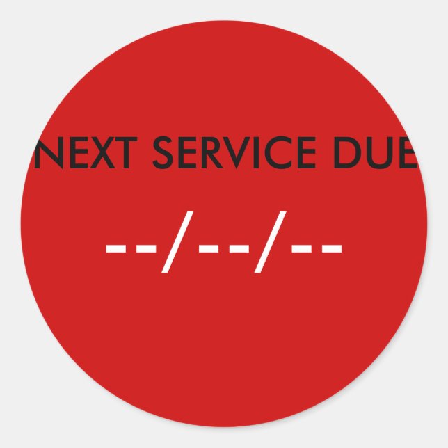 STICKER ROND DEUXIÈME SERVICE, —/—/— (Devant)