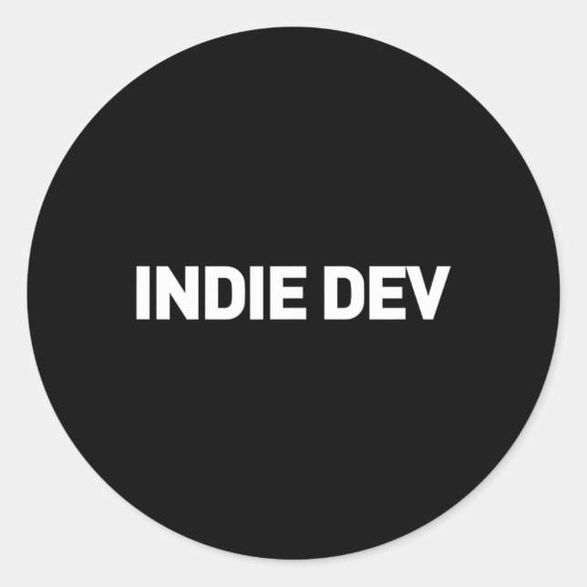 Sticker Rond Dev - Développeur de jeu vidéo Développeurs de jeu (Devant)