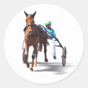 Sticker Rond Devant la course