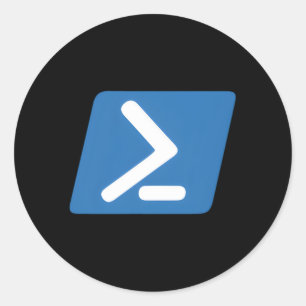 Sticker Rond Développer le code Powershell
