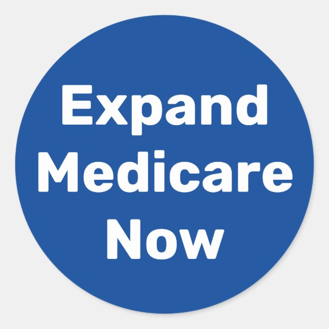 Sticker Rond Développer Medicare maintenant (Devant)