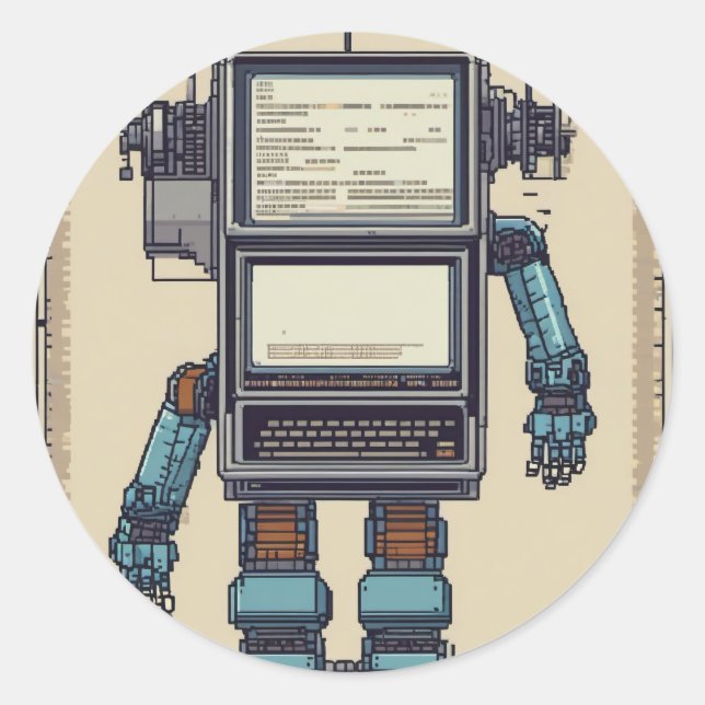 Sticker Rond Développeur de logiciels Programmeur codant Tech G (Devant)