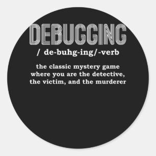 Sticker Rond Développeur de programmeur ingénieur logiciel débo